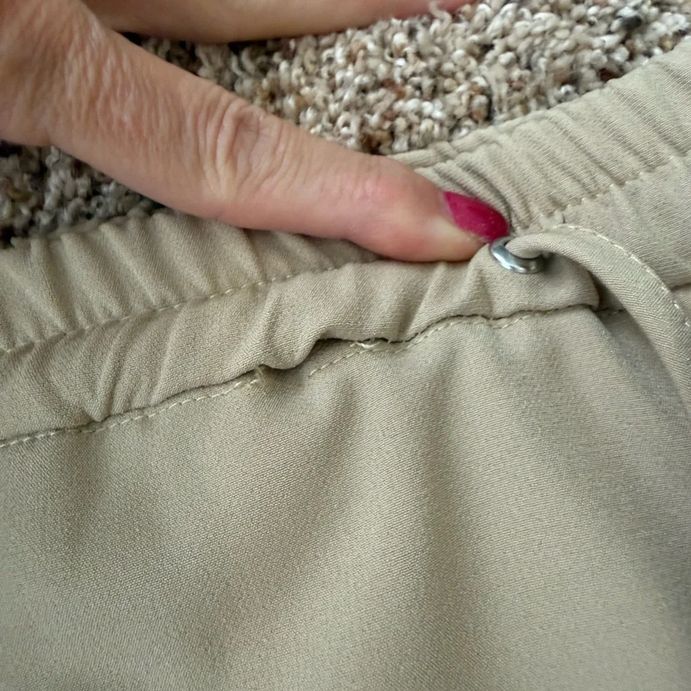 Zara Beige Track Joggers with Contrasting Side Stripe